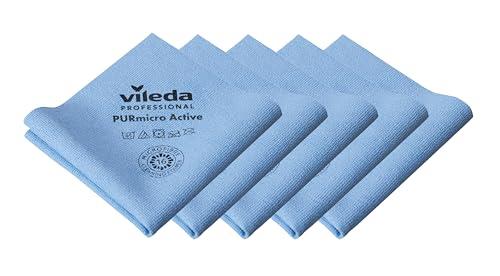 Vileda Professional Purmicro Active Cleaning Cloth - Blue (Pack of 5)
