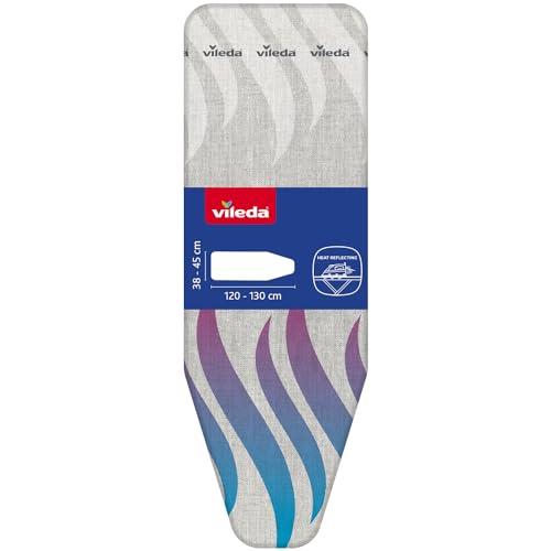 Vileda Total Reflect Ironing Board Cover, Fabric, Grey, 120–130 x 38-45 cm