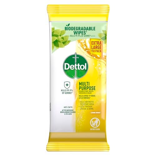 Dettol Multipurpose Disinfectant Wipes Lemon Burst 150's