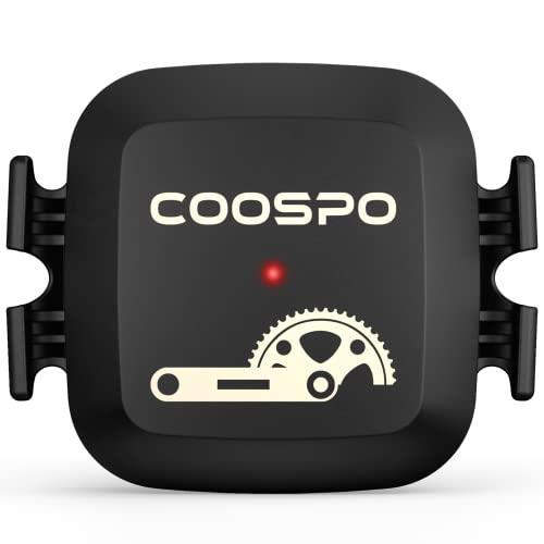 CooSpo Cadence and Speed Sensor，Bluetooth ANT+ Wireless RPM Sensor Cycling Cadence Speed Sensor, 2 in 1 Bike Speed Cadence Sensor Compatible with GPS Bike Computer/Runtastic Pro/Zwift/UA Run/Openrider/Wahoo
