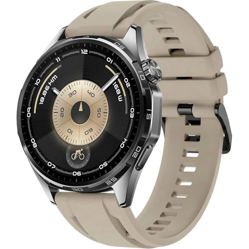 22mm Silicone Watch Band Compatible with Huawei Watch GT 6 46mm Strap，Multi-hole Design Straps with Black Metal Connector and Buckle Compatible with Amazfit Balance 2 Bands