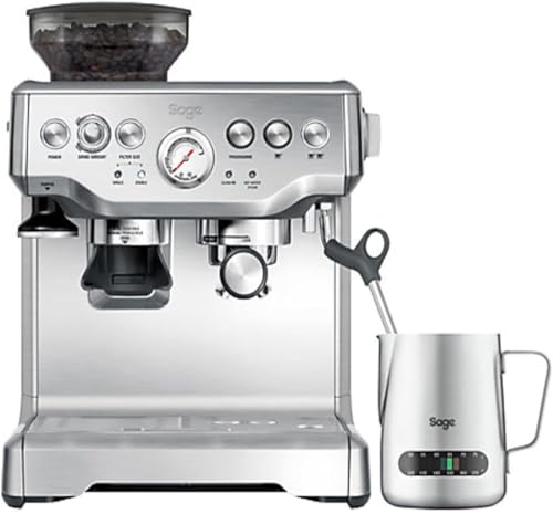 Sage - The Barista Express - Bean to Cup Coffee Machine with Grinder and Milk Frother, Brushed Stainless Steel