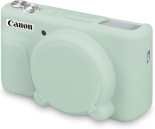 Silicone Camera Case for Canon PowerShot SX740/ SX730 Digital Camera, SX740 Soft Case Cover Rubber Camera Sleeve with Removable Lens Cover