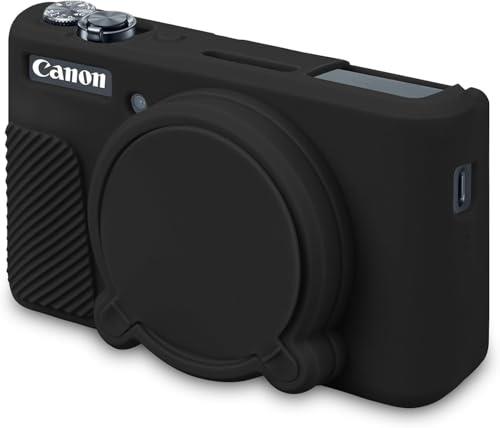 Silicone Camera Case for Canon PowerShot SX740/ SX730 Digital Camera, SX740 Soft Case Cover Rubber Camera Sleeve with Removable Lens Cover