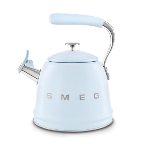 Smeg Retro Stovetop Whistling Kettle – 2.4Q (Pastel Blue)
