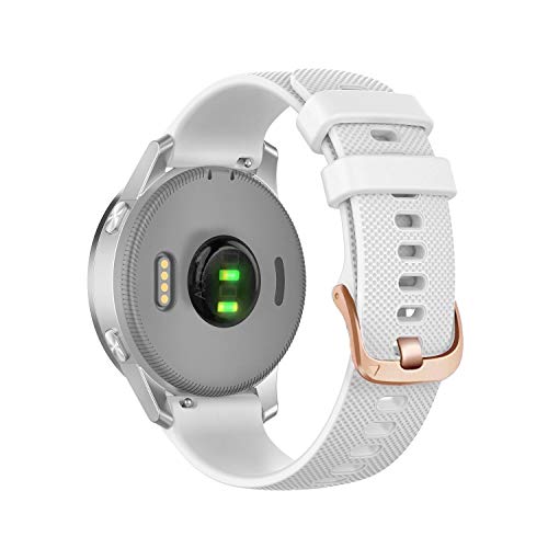 Abanen Silicone Watch Bands for Garmin Vivoactive 4S / Venu 2S / Venu 3S / Vivomove 3S, Soft Sport 18mm Quick Release Waterproof Replacement Wristband Strap for Garmin Forerunner 255s/265S