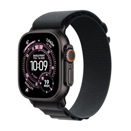 Apple Watch Ultra 3 [GPS + Cellular, 49mm] Black Titanium Case with Black Alpine Loop - [Small] with AirPods Pro 3 Wireless Earbuds