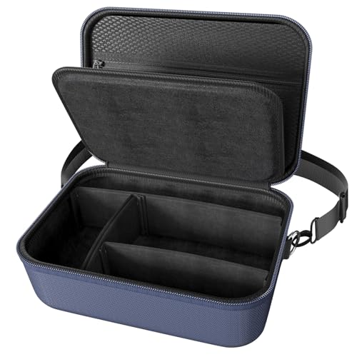 ProCase Hard Shell Camera Case for Canon Rebel T7/EOS R100/R50/DSLR/SLR/Nikon/Sony/Mirrorless Cameras, Soft Padded Digital Camera Travel Bag with 1 Shoulder Strap and 3 Adjustable Dividers