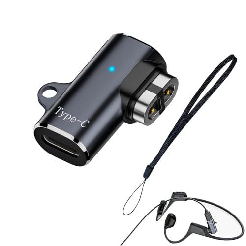 Magnetic Charging Adapter 1 Pack Trial Size, Compatible with Shokz OpenRun Pro & AfterShokz AS800 – USB C Fast Charging Cable for Bone Conduction Headphones (Try Before Full Set)