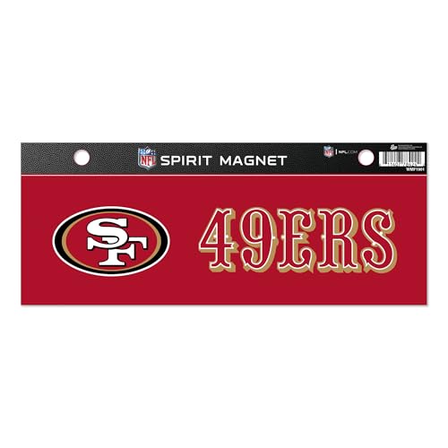 Rico Industries NFL Football San Francisco 49ers 4 x 10 Team Spirit Magnet - Car, Home Décor - Refridgerator, Office, Kitchen