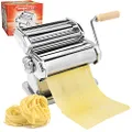 Imperia Chromed Steel Manual Pasta Machine with Sheeter Crank