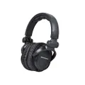 Monoprice 108323 Premium Hi-Fi DJ Style Over-The-Ear Pro Headphones with A Single-Button Inline Microphone/Controller Black 3.5 mm