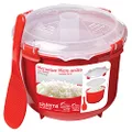 Sistema 1110ZS Microwave Rice Steamer, Red, 2.6L