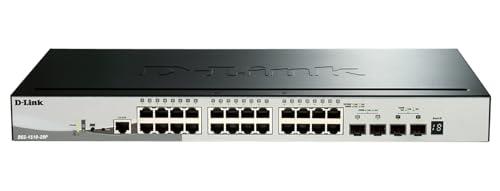 D-Link Systems 28-Port SmartPro Stackable PoE/PoE+ Switch & 2 Gigabit SFP Ports and 2 10GbE SFP+ Ports (DGS-1510-28P)