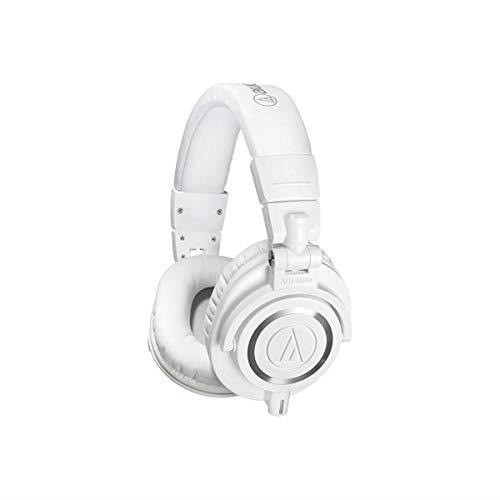 Audio Technica ATH-M50XWH Professional Studio Monitor Headphones (White)
