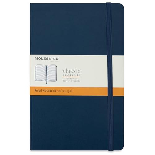 Moleskine - Classic Hard Cover Notebook - Ruled - Large - Sapphire Blue, (QP060B20)