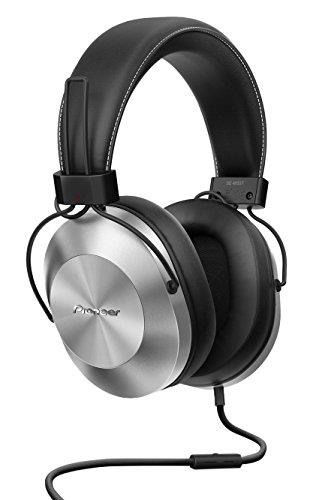 Pioneer SE-MS5T(S) Over-Ear Headphones (High-Res Audio Playback, Handsfree, Comfortable, High Sound Quality, for Smartphone, Tablet, HiFi System, Aluminium Design), Silver