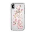 Speck 103136-5754 Products Presidio Clear + Print Case for iPhone X, Goldenblossoms Pink/Clear