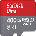 Sandisk SDSQUAR-400G-GN6MA Ultra 400GB Micro SDXC UHS-I Card with Adapter, Black