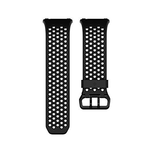 Fitbit Ionic Health and Fitness Watch Leather Accessory Band, Small - Black/Grey
