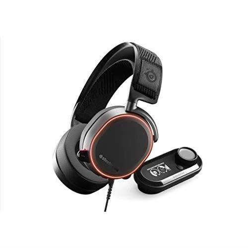 SteelSeries Arctis Pro + GameDAC Wired Gaming Headset for PC & PlayStation - Illuminated Ear Cups - Certified Hi-Res Audio - Dedicated Digital Audio Controller & Amp