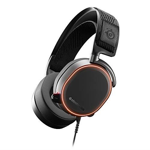 SteelSeries Arctis Pro Wired Gaming Headset for PC & PlayStation - Illuminated Ear Cups - Certified Hi-Res Audio Capable