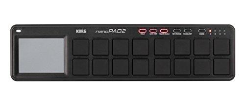 KORG KO-NANOPAD2BK NanoPad 2 Slim-Line USB Portable MIDI Pad Controller, Black