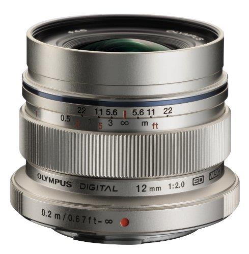 OLYMPUS M. Zuiko Digital ED 12mm f/2.0 Lens for Micro 4/3 Cameras (Silver)