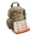 Wild River WT3503 Tackle Tek Recon Lighted Backpack 4 Trays Orange, Sand 16" Lx 12" Wx 6" H