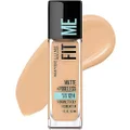 Maybelline New York Liquid Foundation, Full Coverage, Absorbs Oil, Normal to Oily Skin, Fit Matte+Poreless, Natural Beige