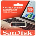 Sandisk Cruzer Blade USB Flash Drive, 128 GB, Black/Red (SDCZ50-128G-A46)