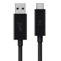 Belkin F2CU029bt1M USB-IF Certified 3.1 USB-A to USB-C (USB Type C) Cable, 3 Feet / 0.9 Meters, Black