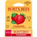 Burt's Bees 100% Natural Origin Moisturising Lip Balm, Strawberry with Beeswax & Fruit Extracts, 1 Tube, 4.25g