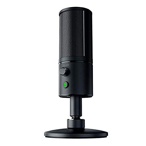 Razer RZ19-02290100-R3U1 Seiren X - Professional-Grade High-Definition Studio Sound USB Digital Condenser Microphone - Optimized for Streaming Twitch/YouTube - Built-in Shock Mount