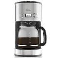 Sunbeam PC7900 Auto Brew Drip Filter Coffee Machine | 12 Cup Programmable Coffee Maker | 1.5L Jug | Delay Timer | Keep Warm Plate | Stainless Steel/Black