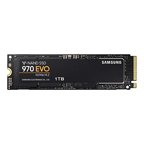 SAMSUNG 970 EVO SSD 1TB - M.2 NVMe Interface Internal Solid State Drive + 2mo Adobe CC Photography with V-NAND Technology (MZ-V7E1T0BW), Black/Red