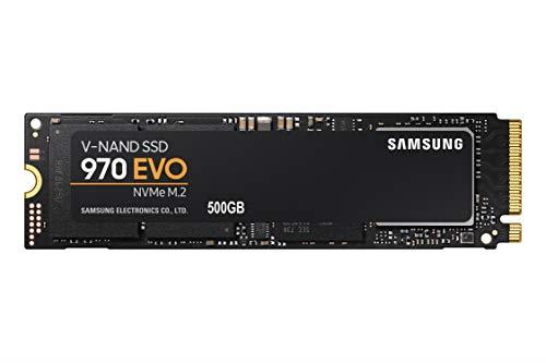 Samsung 970 EVO SSD 500GB - M.2 NVMe Interface Internal Solid State Drive with V-NAND Technology (MZ-V7E500BW), Black/Red