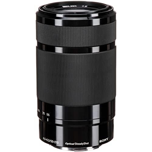 Sony SEL55210BE APS-C E-Mount 55-210mm F4.5-6.3 OSS Telephoto Zoom Lens, Black