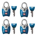 Master Lock Travel TSA Key Padlock 4 Pack, 25 mm Size, Colors May Vary
