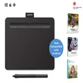 Wacom Intuos Small Wireless Graphic Tablet, with 3 Free Creative Software downloads, CTL-4100WL/K0-CX, Black