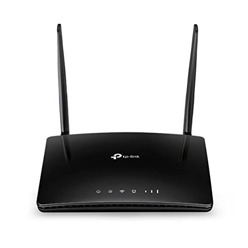 TP-Link AC750 4G LTE Router, Wireless, Dual Band, 4G/ 3G Network, Up to 150 Mbps, SIM card Slot, Connects Up to 64 Devices, No Configuration Required, LAN/WAN Port (Archer MR200)
