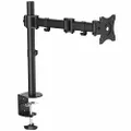 StarTech.com Articulating Monitor Arm – Steel – Single Monitor Stand – Monitors up to 27” – VESA Mount – Adjustable Monitor Arm