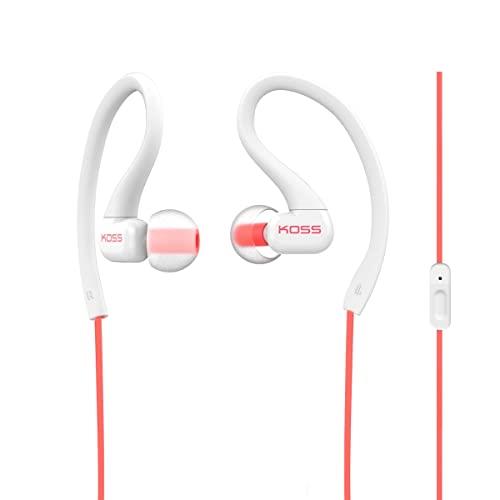 Koss KSC32i C Sport Clip Headphones, Coral