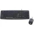 Verbatim Slimline Keyboard and Mouse - Wired with USB Accessibility - Mac & PC Compatible - Black
