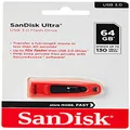 SanDisk 64GB Ultra USB 3.0 Flash Drive Red SDCZ48-064G-U46R