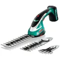 Bosch Home & Garden Cordless Shrub Shear Set with 3 Blades ASB 10.8 LI (Integrated LithiumIon Battery, 10,8 Volt, 2 Shrub Blades and 1 Grass Blade Included, in Case)