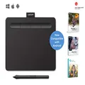 Wacom Intuos Small Graphic Tablet, with 3 Free Creative Software downloads, CTL-4100/K0-CX, Black