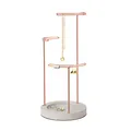 Umbra Tesora 3-Tier Jewelry Stand, Earring Holder, Accessory Organizer and Display, Concrete/Copper Accessory Organization