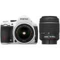 Pentax K-50 16MP Digital SLR Camera Kit with DA L 18-55mm WR f3.5-5.6 and 50-200mm WR Lenses (White) - International Version