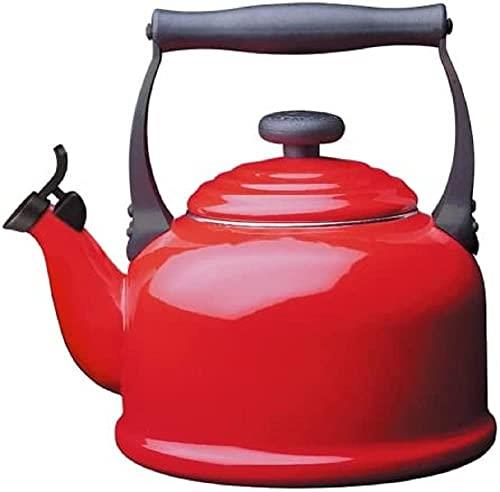 LE CREUSET 92000800060000 Traditional Kettle with Whistle, 2.1 L, Cerise